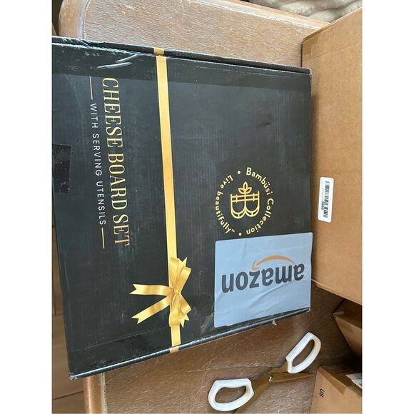 NEW Charcuterie Board Bamboo Cheese Board Gift Set - Picture 4 of 9